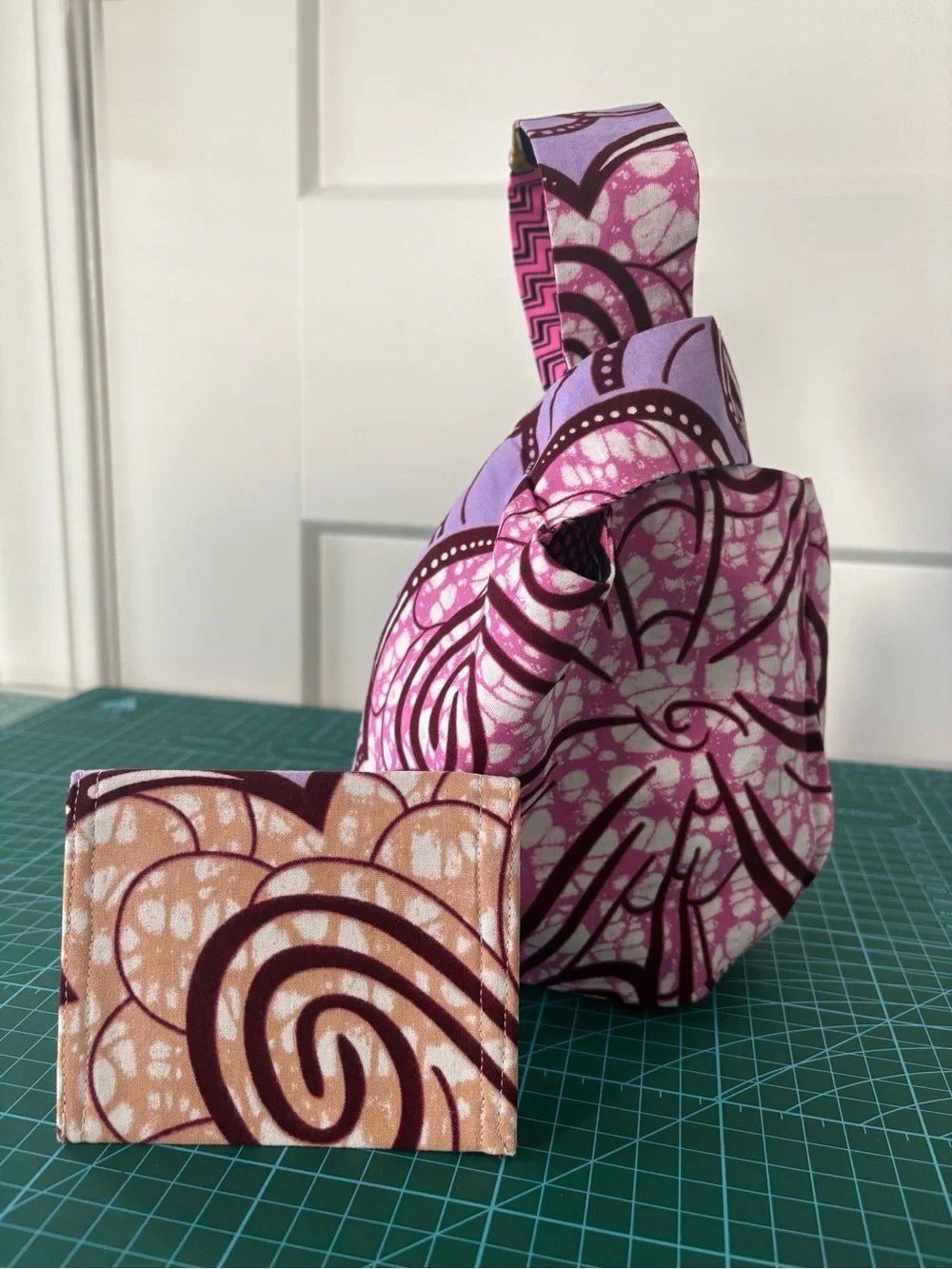 Reversible Print Wristlet Bag & Card Holder